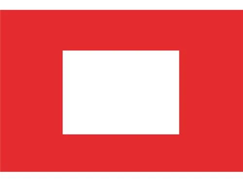 Vlag Rood met Witte Blok 70 x 100 cm